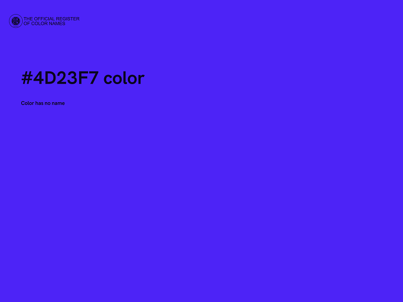 #4D23F7 color image