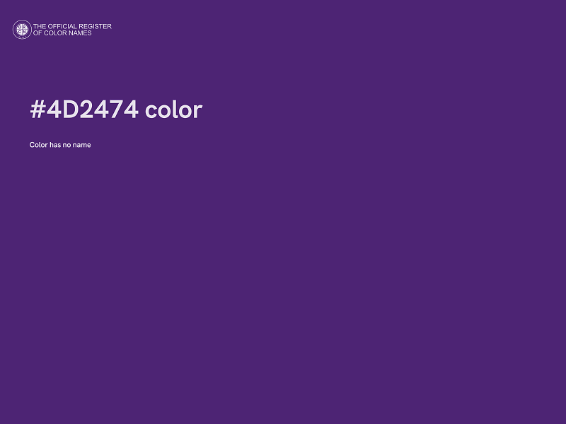 #4D2474 color image