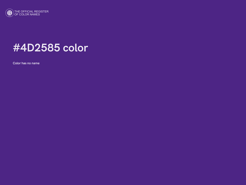 #4D2585 color image