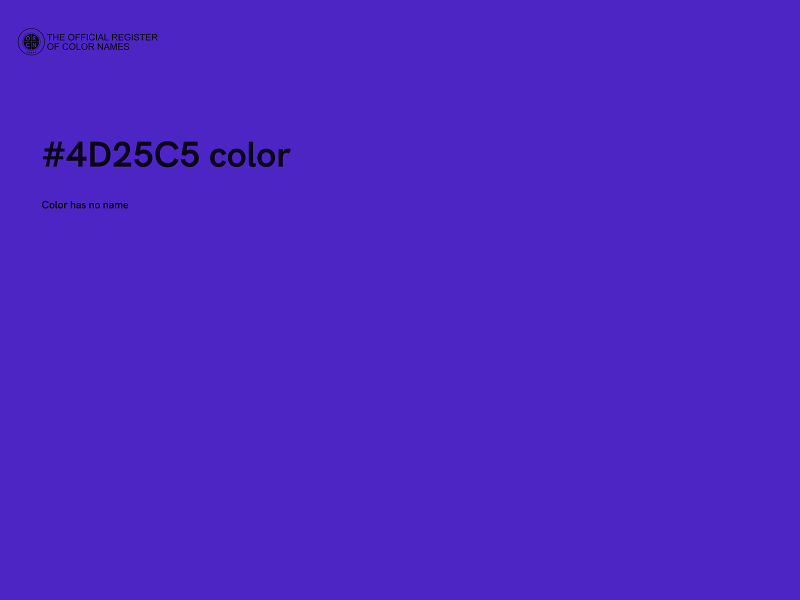 #4D25C5 color image