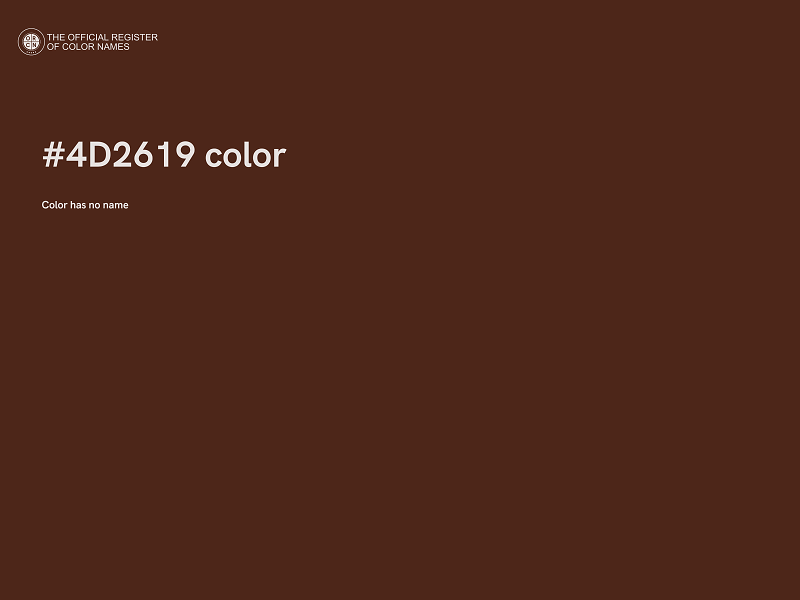 #4D2619 color image