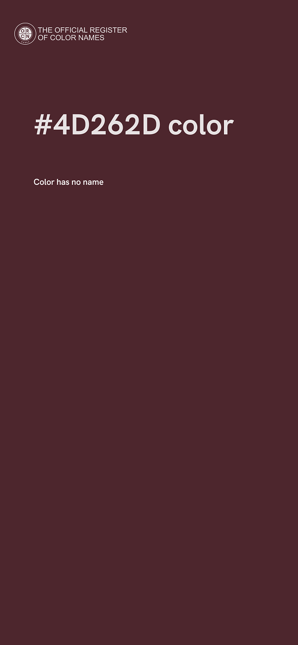 #4D262D color image