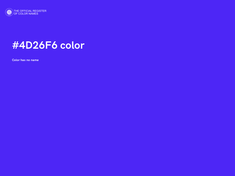 #4D26F6 color image