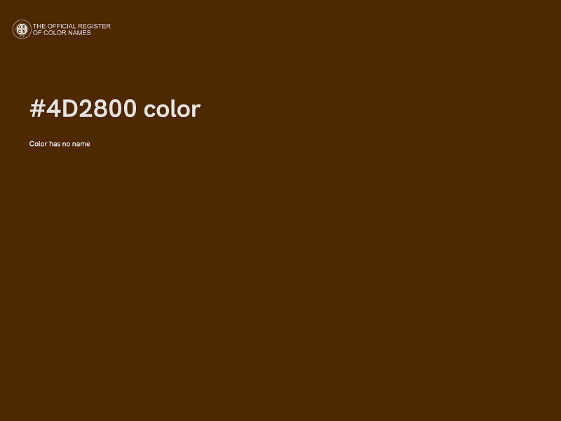 #4D2800 color image