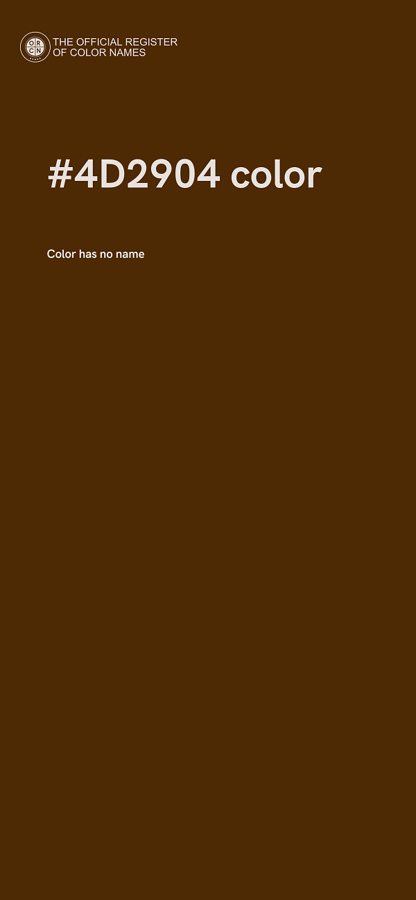 #4D2904 color image