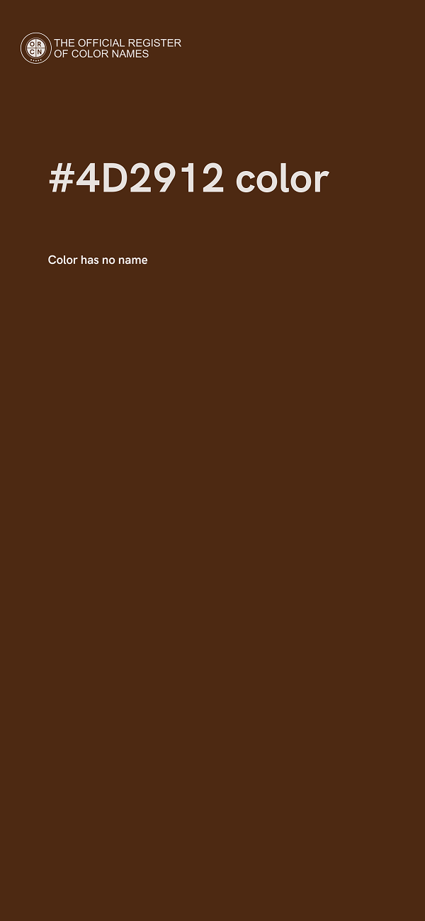 #4D2912 color image