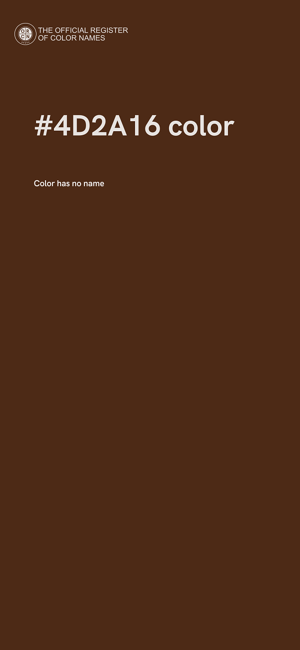 #4D2A16 color image