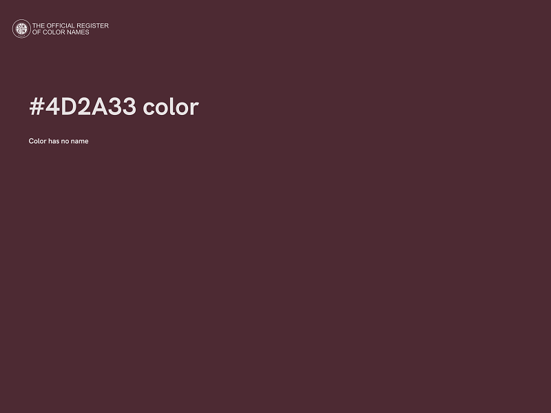 #4D2A33 color image