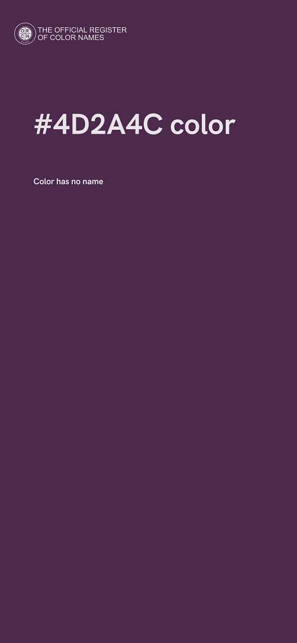 #4D2A4C color image