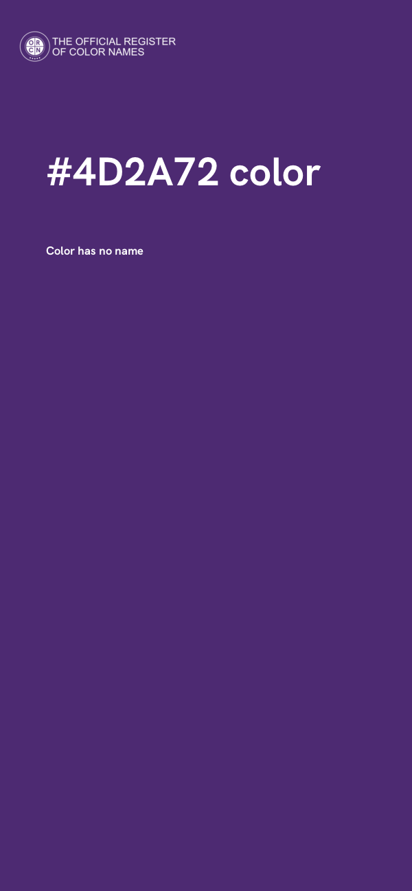#4D2A72 color image