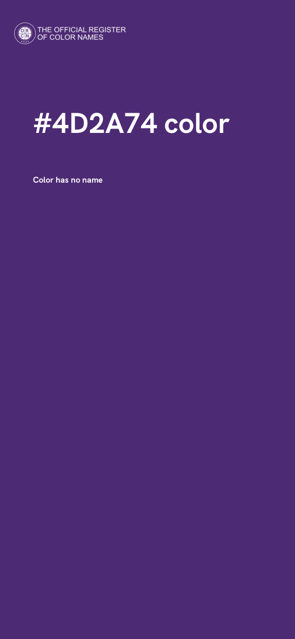 #4D2A74 color image
