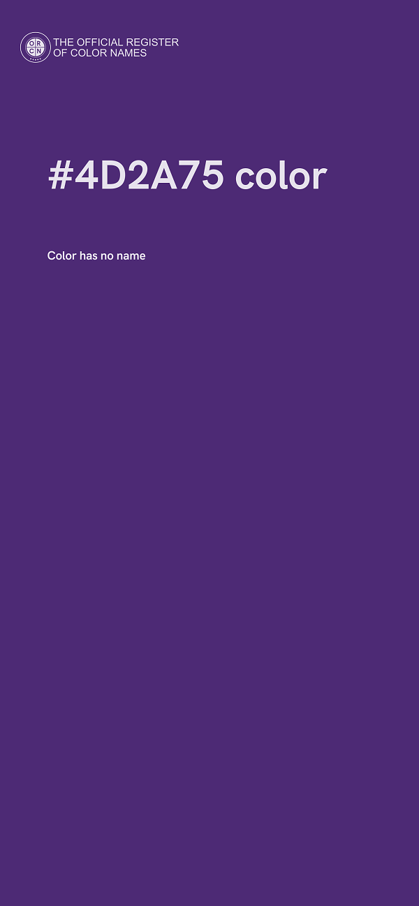 #4D2A75 color image