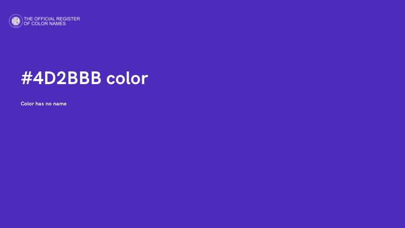 #4D2BBB color image