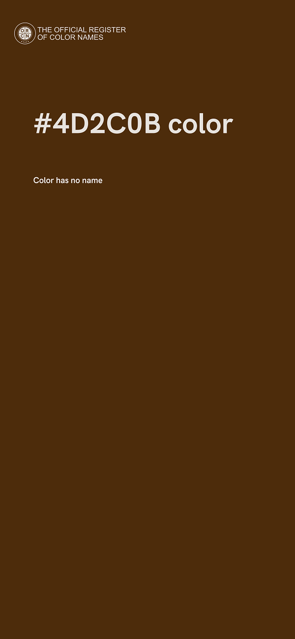 #4D2C0B color image