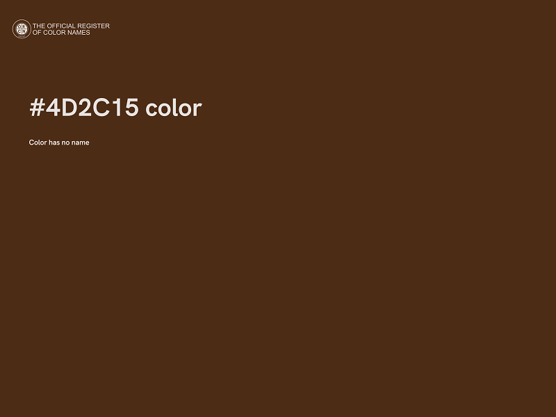 #4D2C15 color image