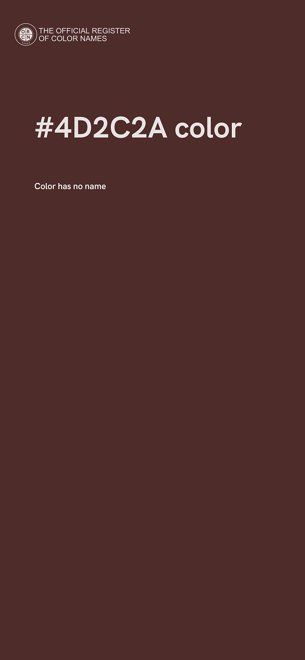 #4D2C2A color image