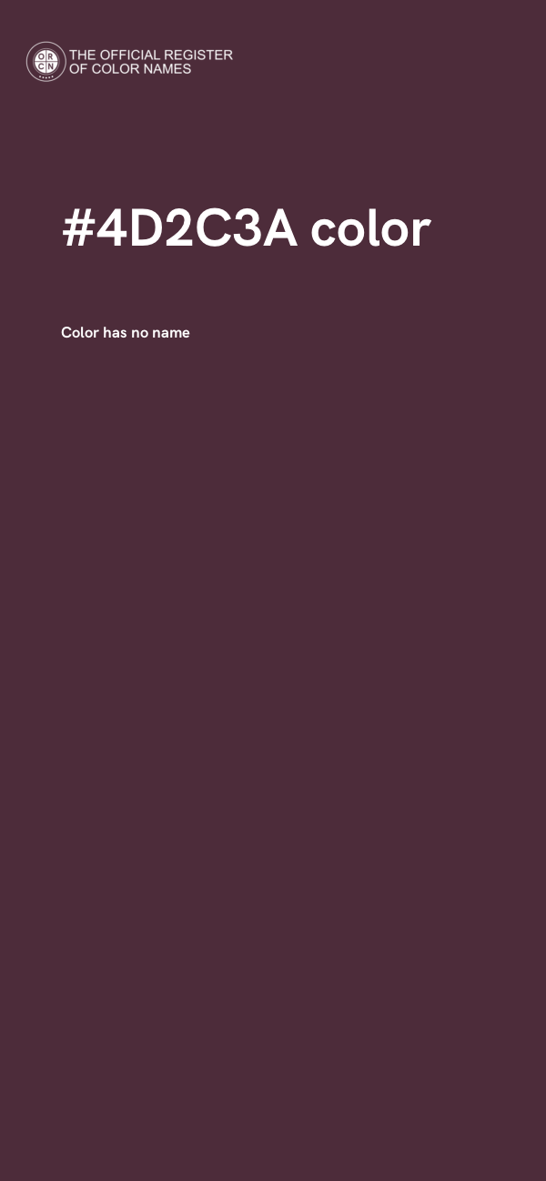 #4D2C3A color image