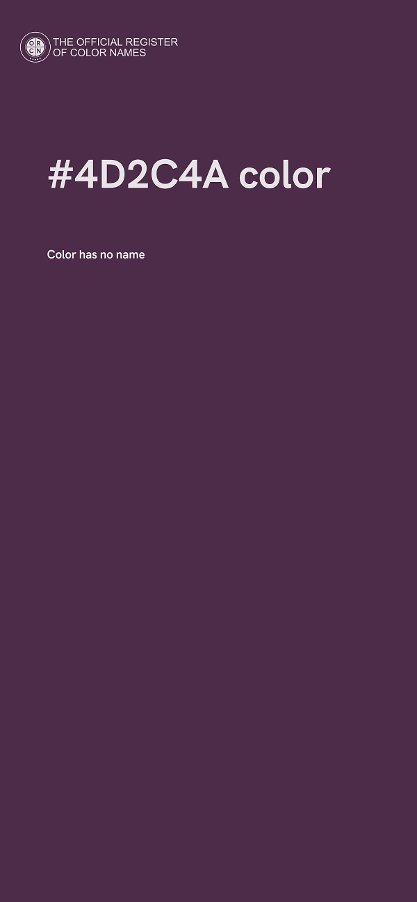 #4D2C4A color image