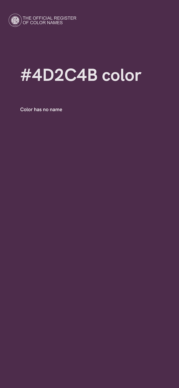 #4D2C4B color image