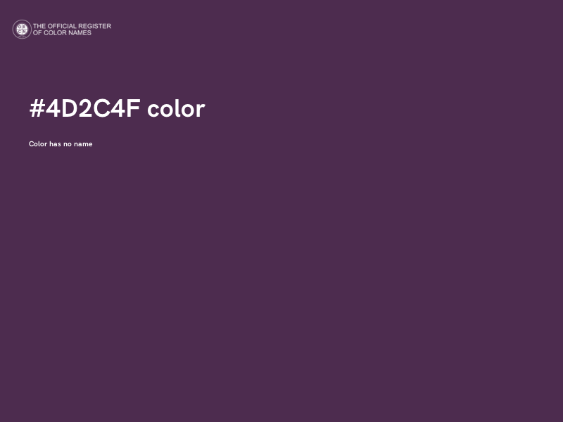 #4D2C4F color image