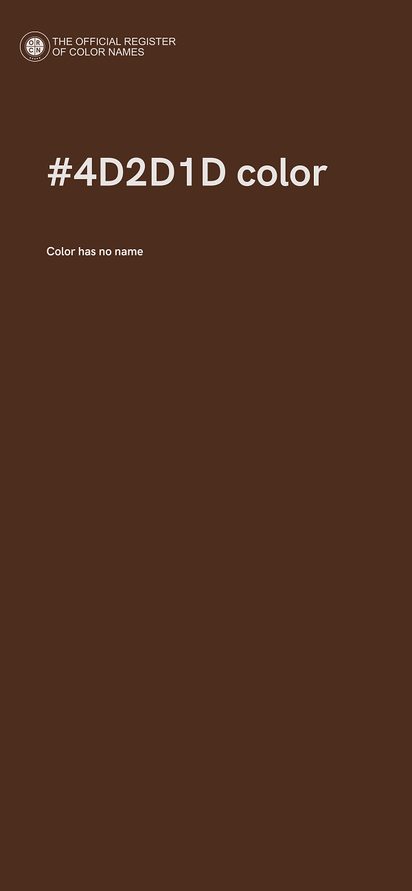 #4D2D1D color image