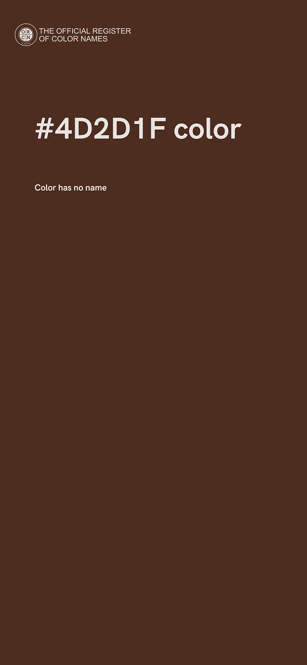 #4D2D1F color image