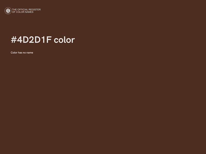 #4D2D1F color image