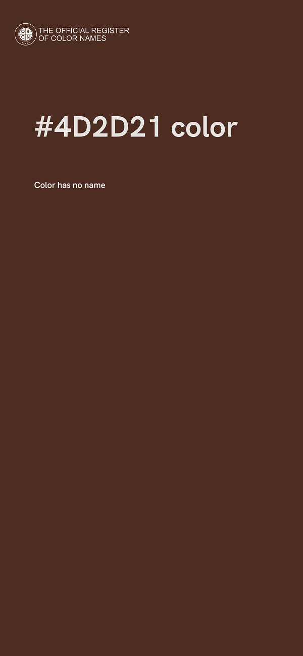 #4D2D21 color image