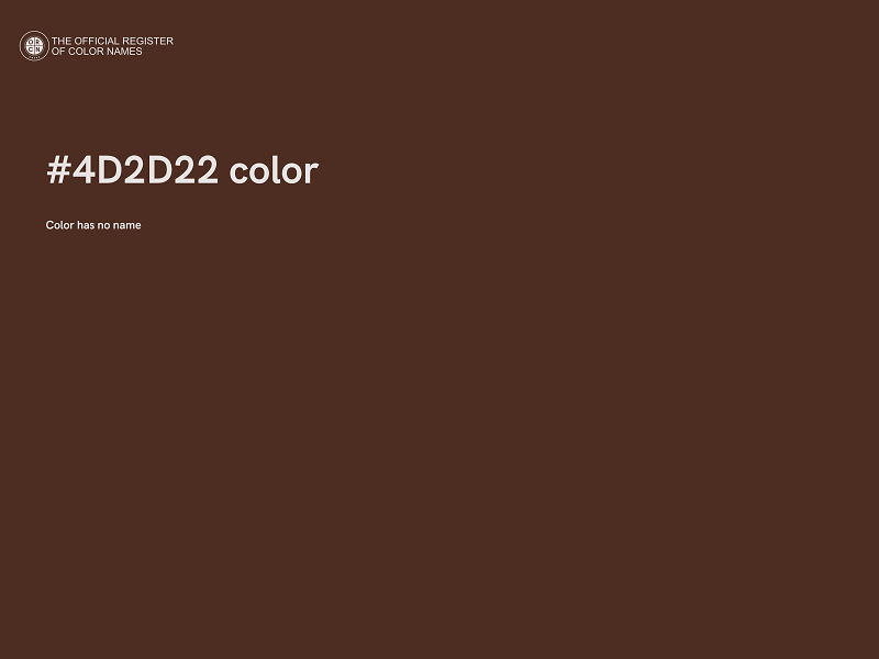 #4D2D22 color image