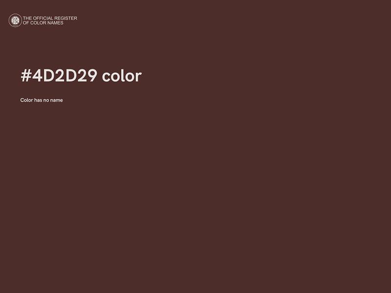 #4D2D29 color image