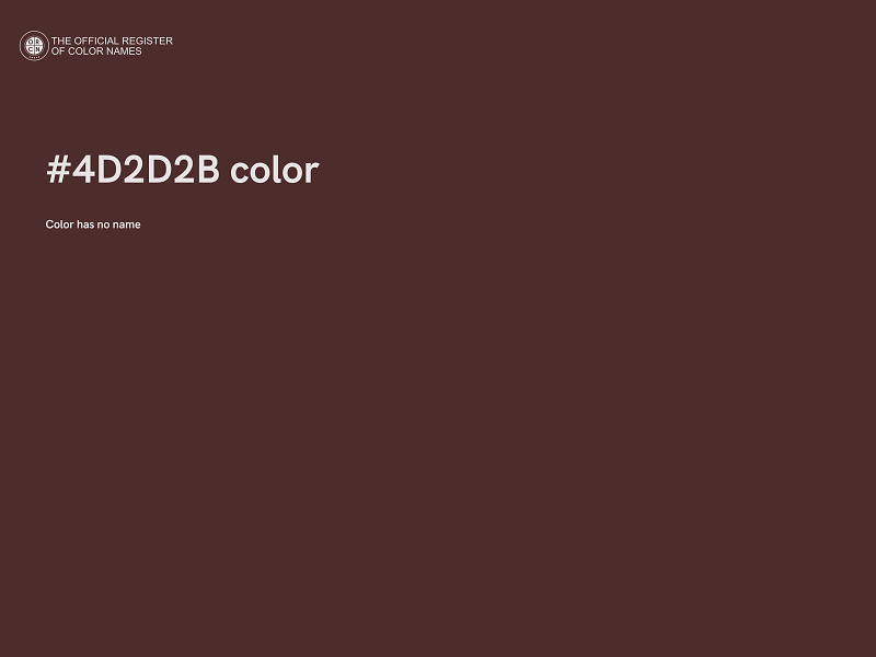 #4D2D2B color image