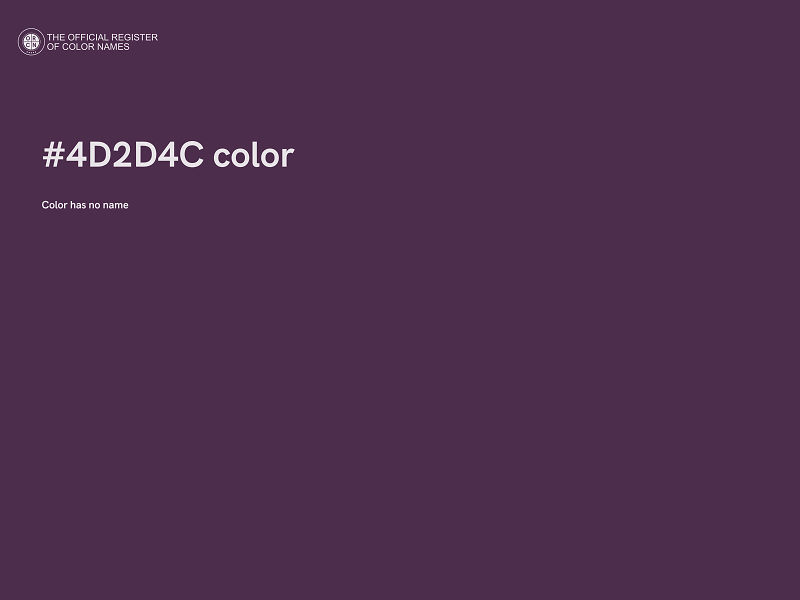 #4D2D4C color image