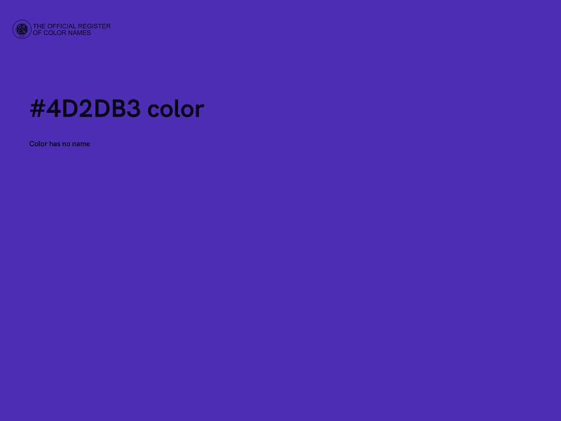 #4D2DB3 color image
