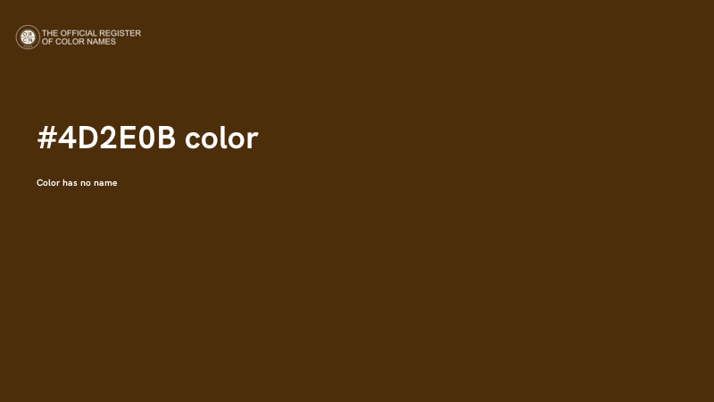 #4D2E0B color image