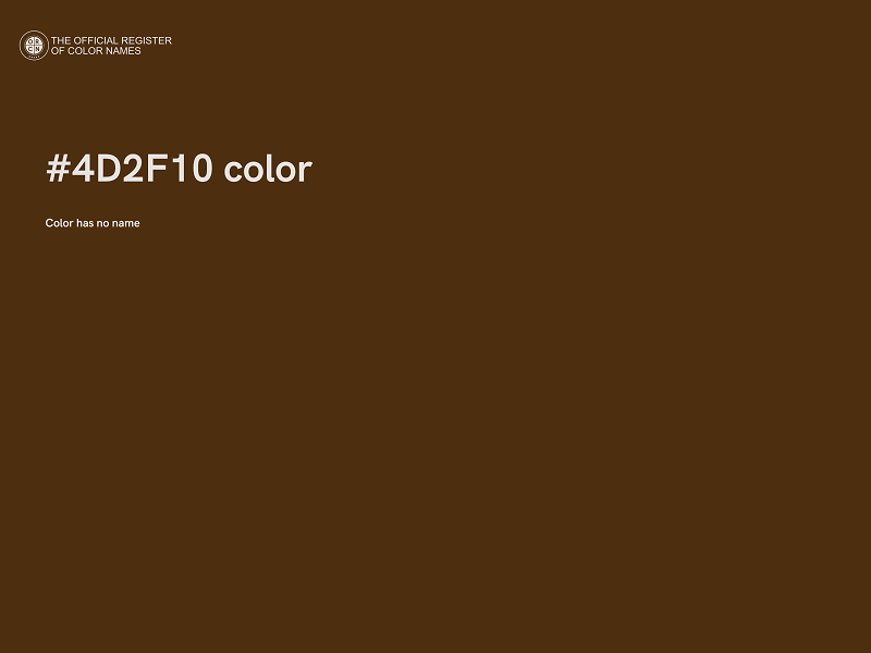 #4D2F10 color image