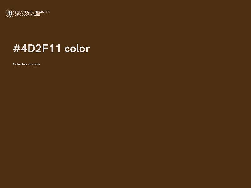 #4D2F11 color image