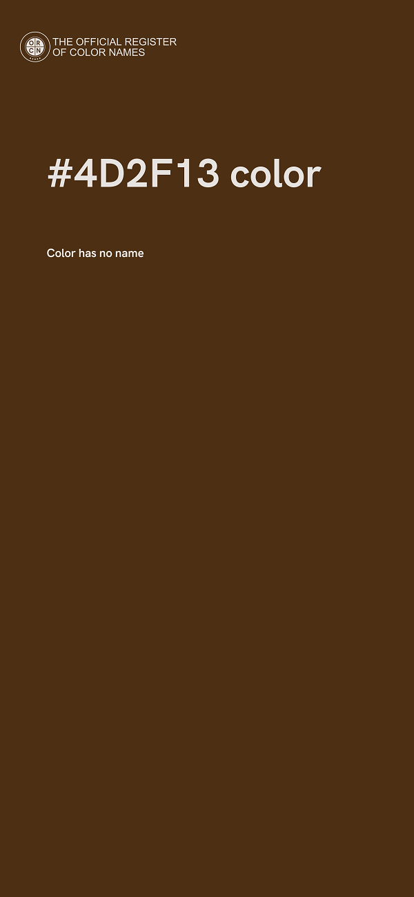 #4D2F13 color image