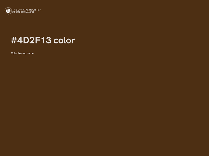 #4D2F13 color image