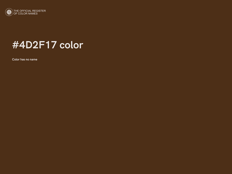 #4D2F17 color image