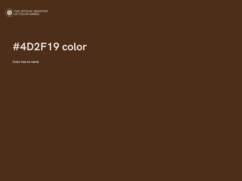 #4D2F19 color image