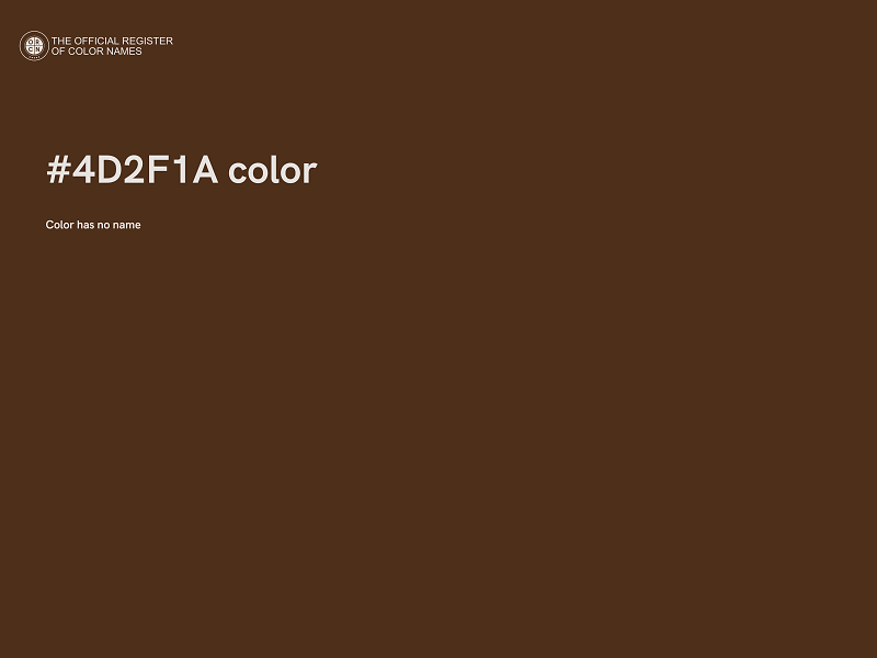 #4D2F1A color image