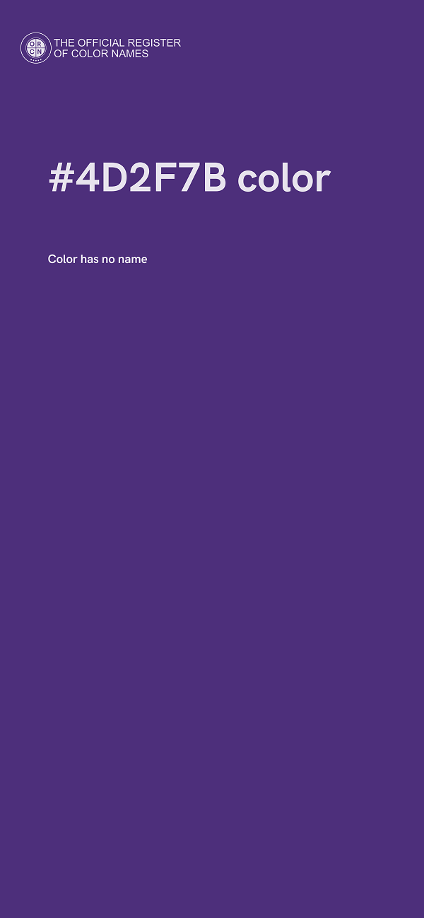 #4D2F7B color image