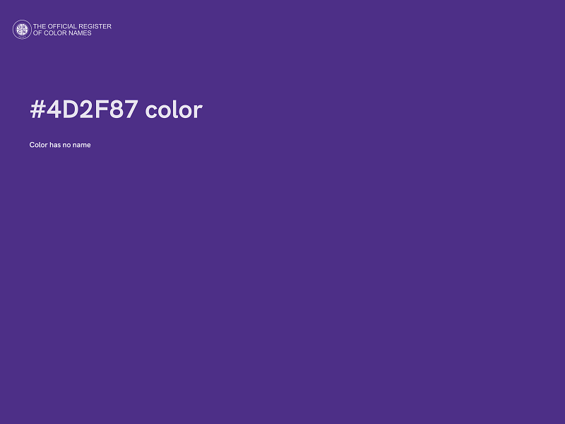 #4D2F87 color image