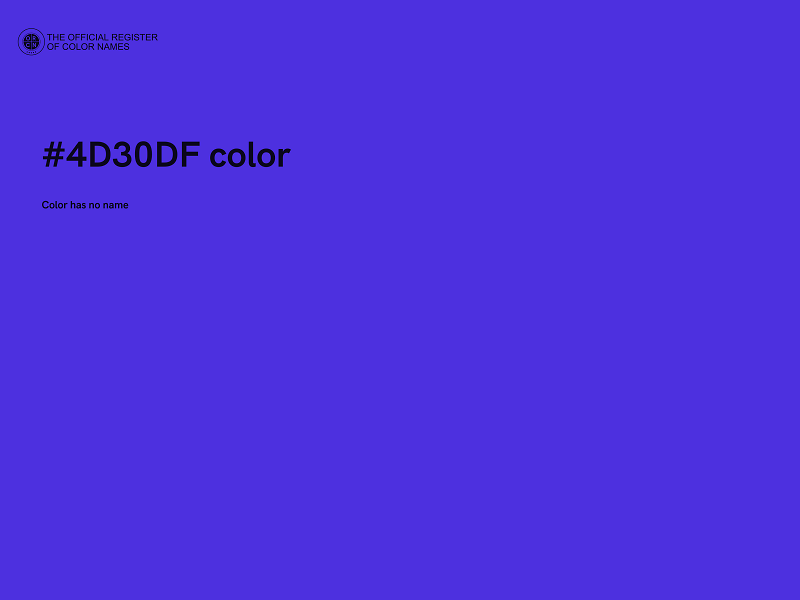 #4D30DF color image
