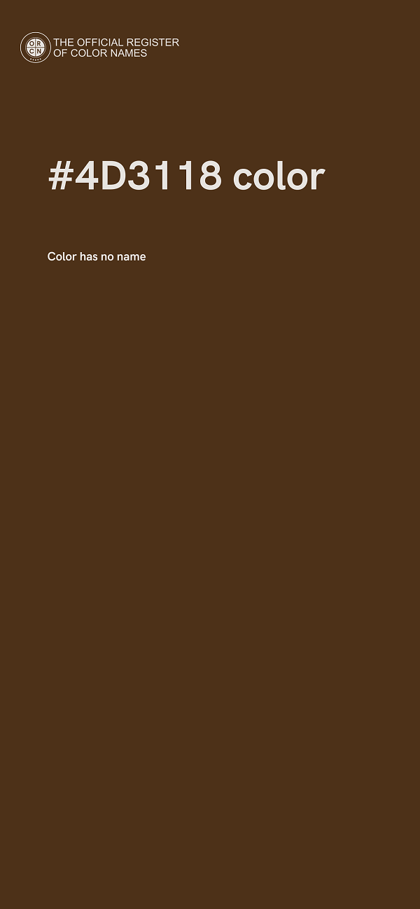 #4D3118 color image