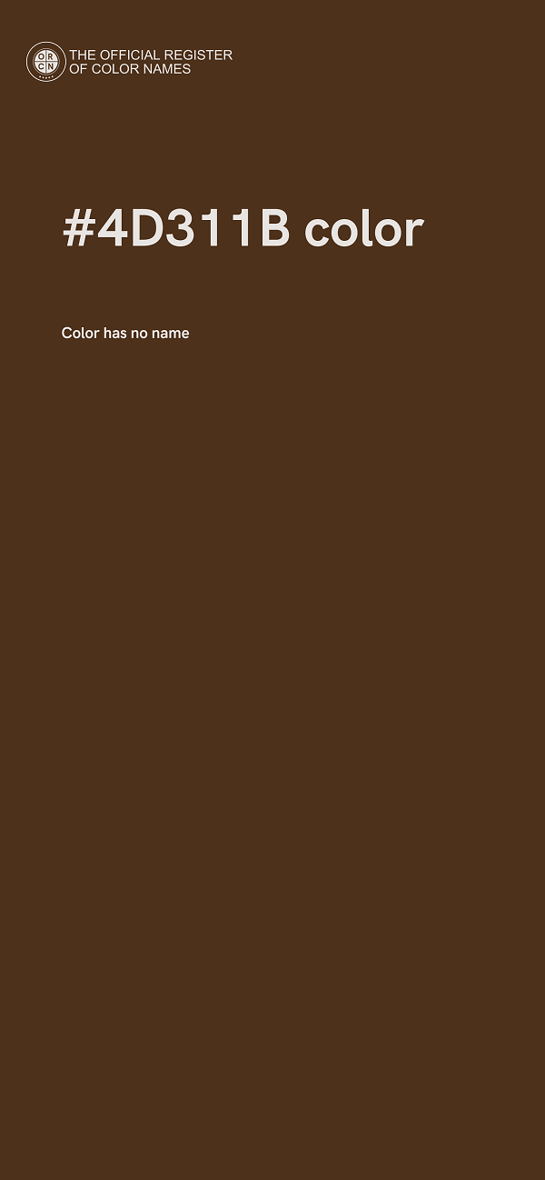 #4D311B color image