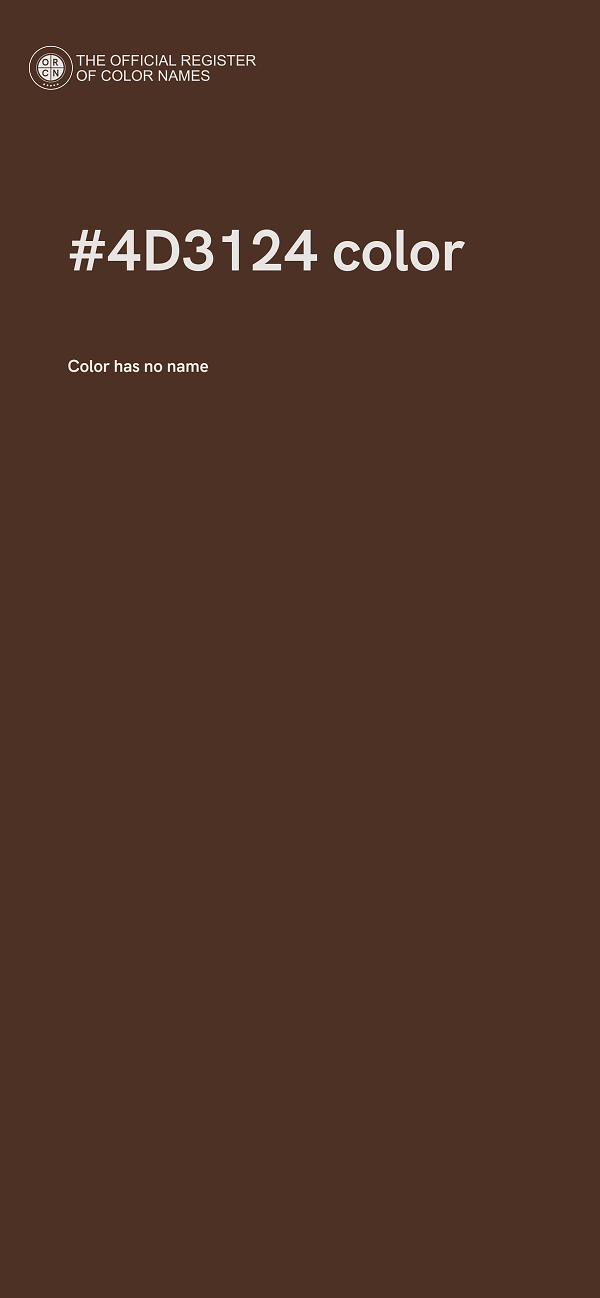 #4D3124 color image