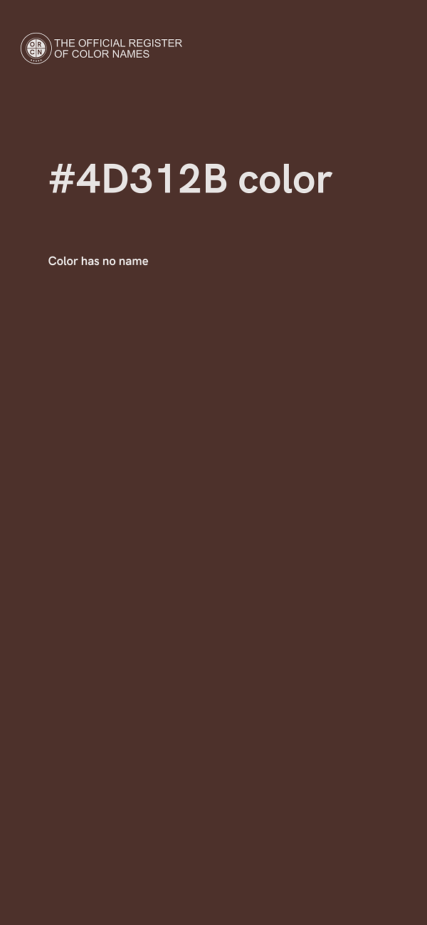 #4D312B color image