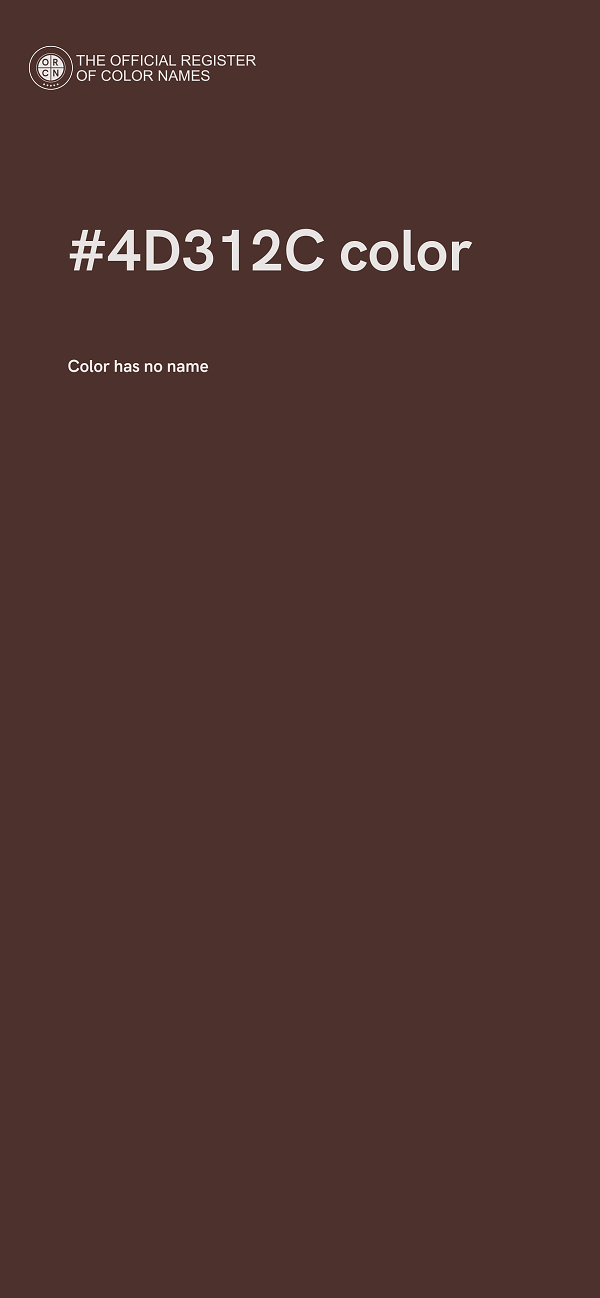 #4D312C color image