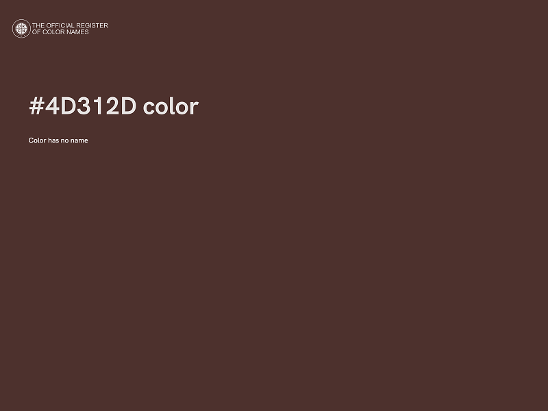 #4D312D color image